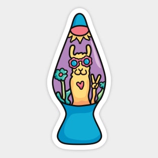 Psychedelic Llama Lamp Sticker